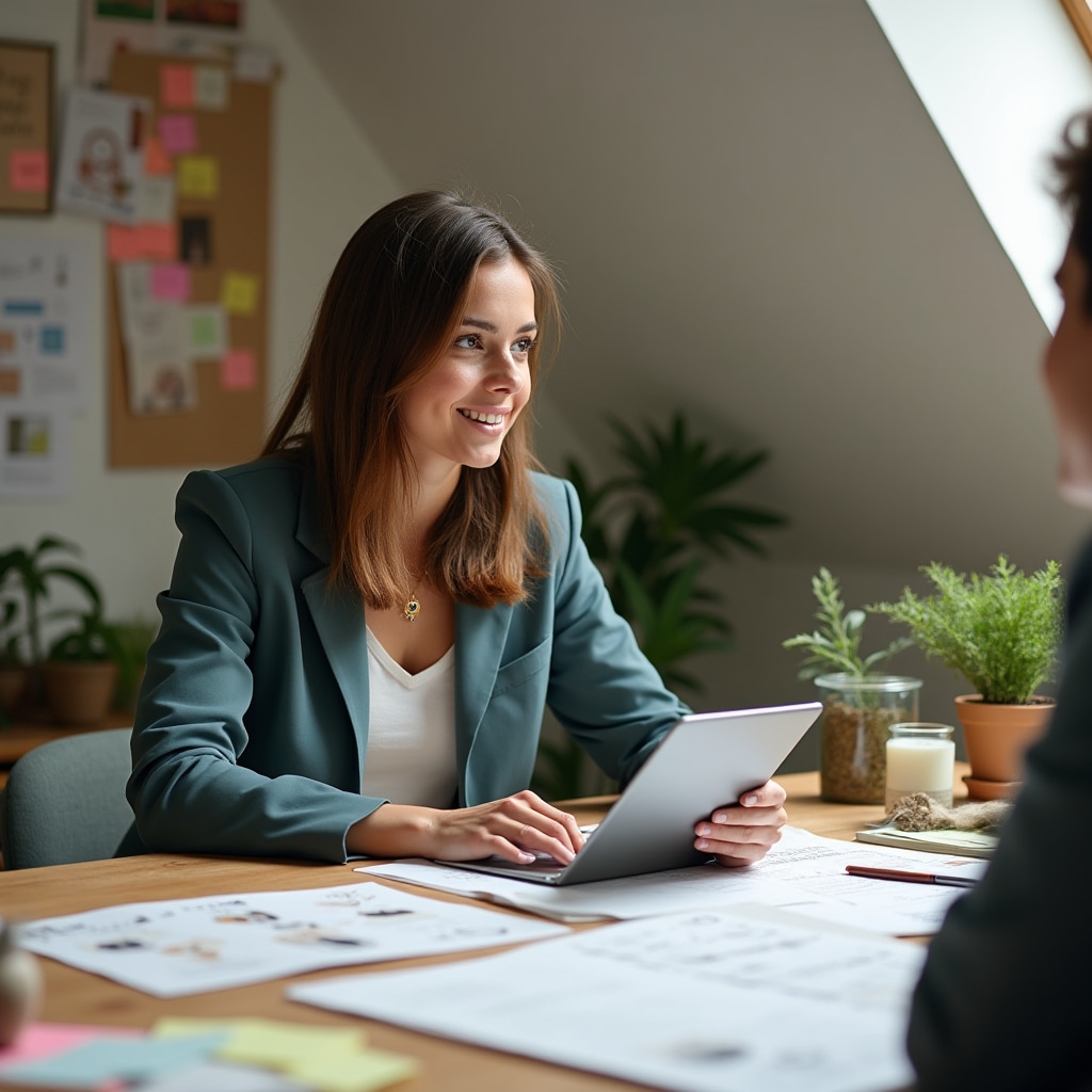 Profesionist analizând nevoile clienților în sesiune de lucru