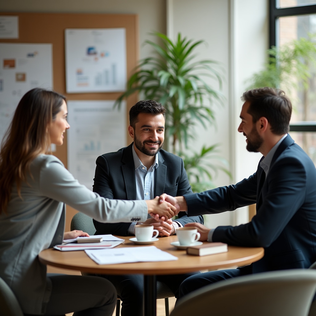 Profesioniști construind relații pe termen lung cu clienții